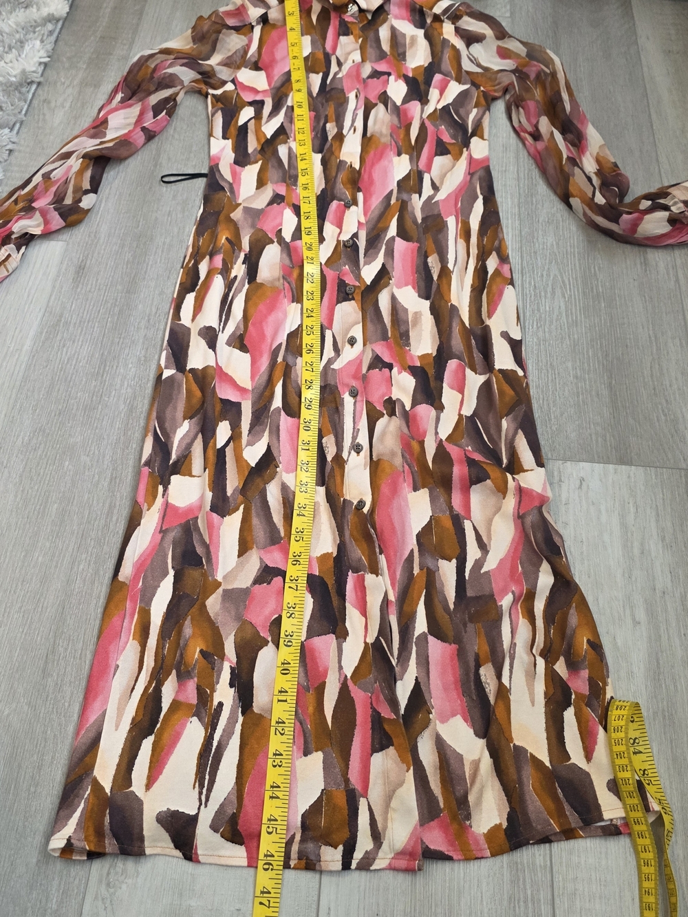 DESOTO Designer’s Choice Abstract Print Belted Shirt Dress Size 36 - Picture 12 of 12